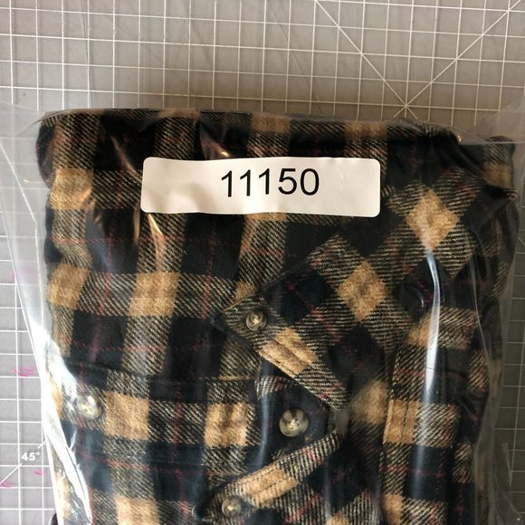 Carhartt Flannel Shirt XXL 2XL Buttton Up Long Sleeve Plaid Brown Men's - Picture 9 of 9